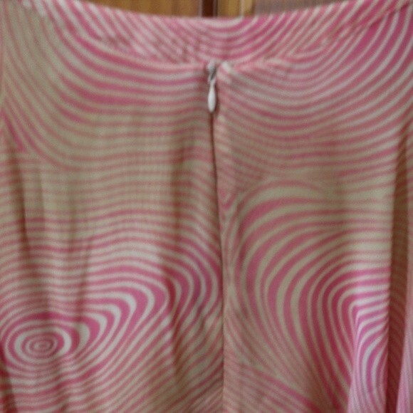 Rodier 90s Pink Wave Swirl Vintage 2-Piece Skirt & Top Set Euro 44 Med/Lg - Picture 12 of 16